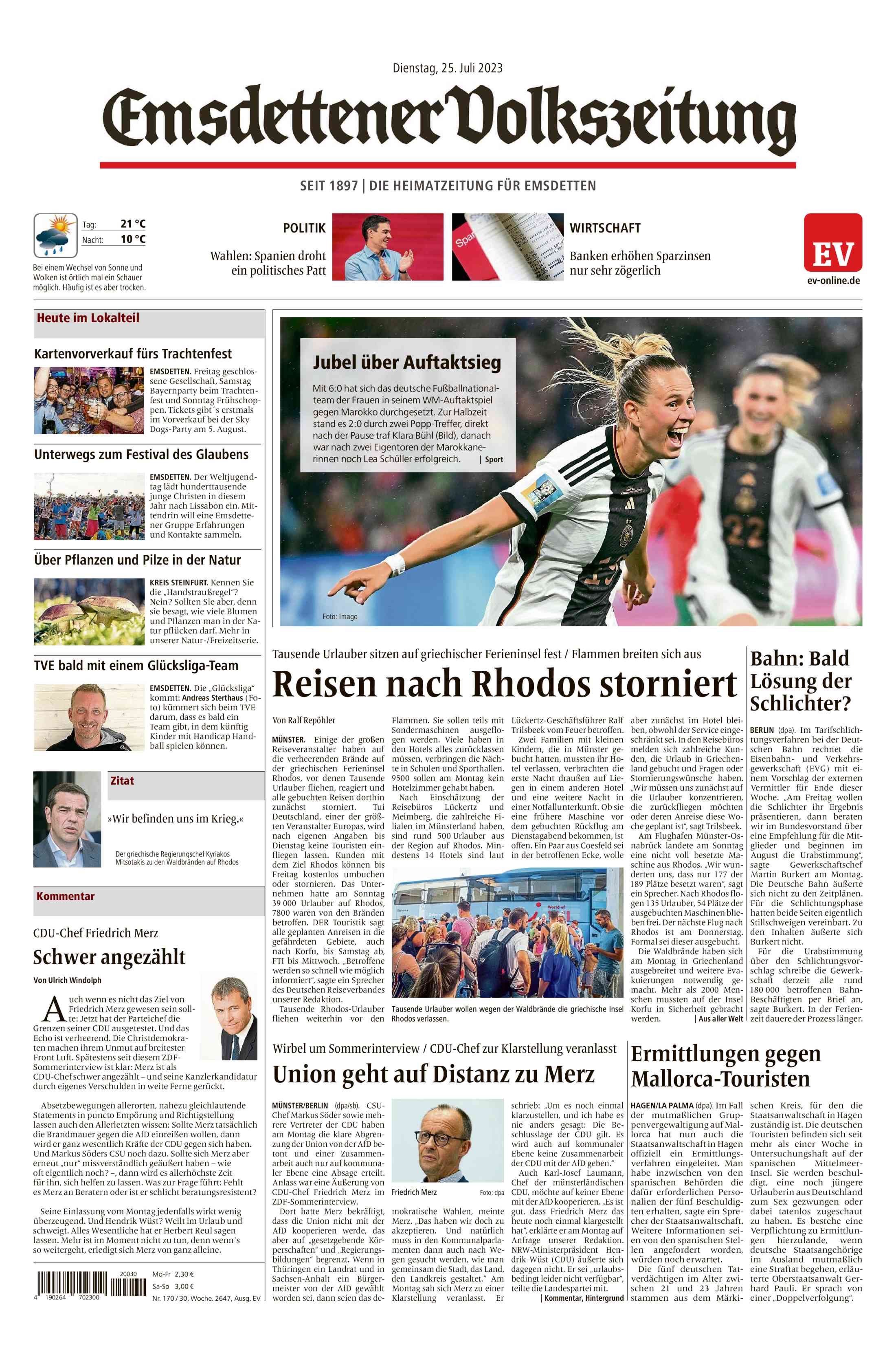 Ausgabe vom 25.07.2023