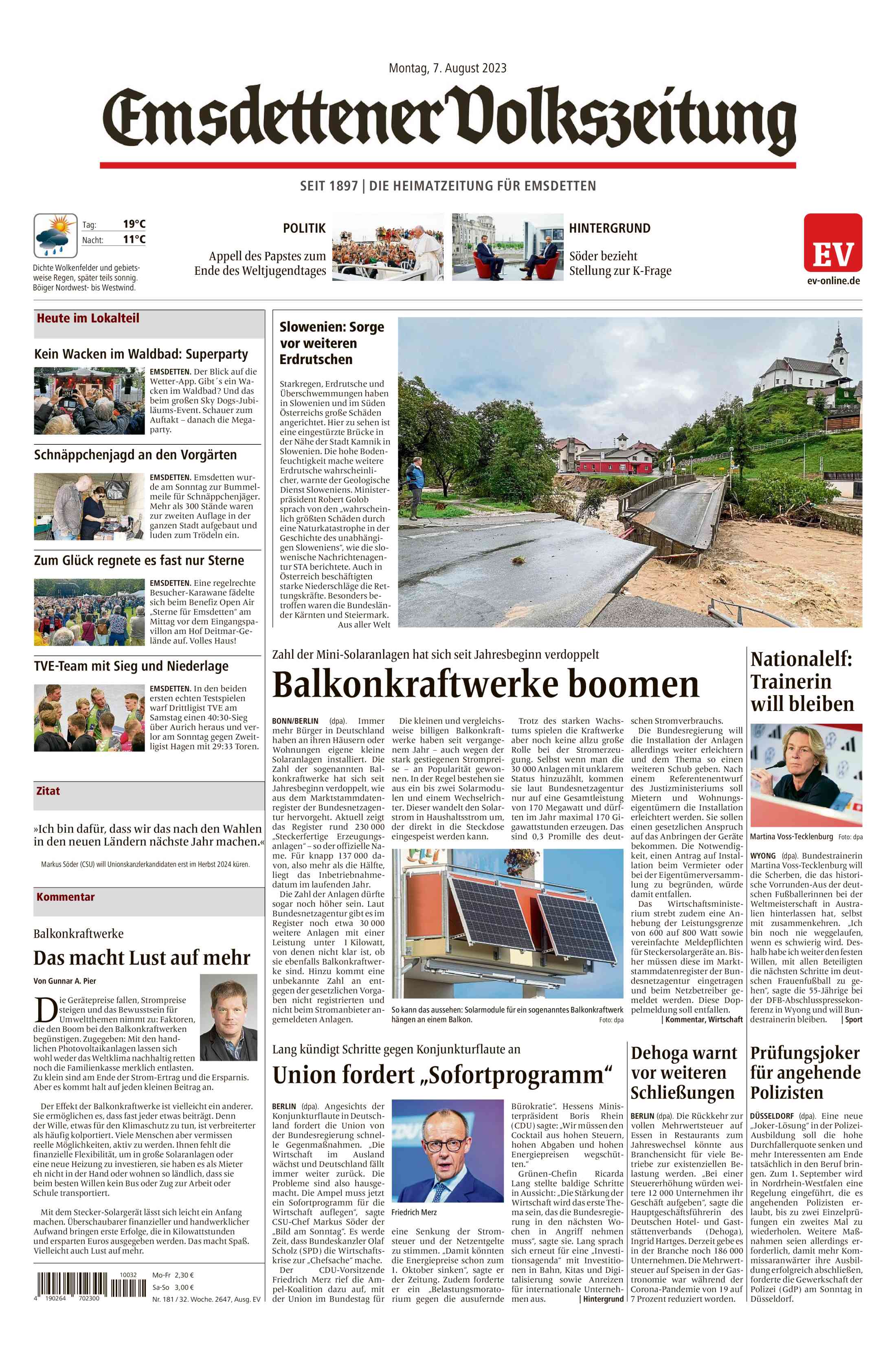 Ausgabe vom 07.08.2023