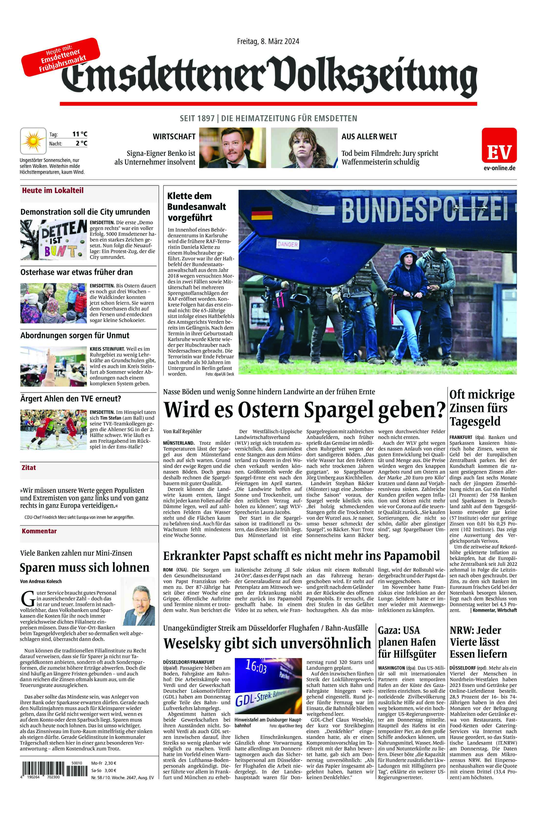 Ausgabe vom 08.03.2024