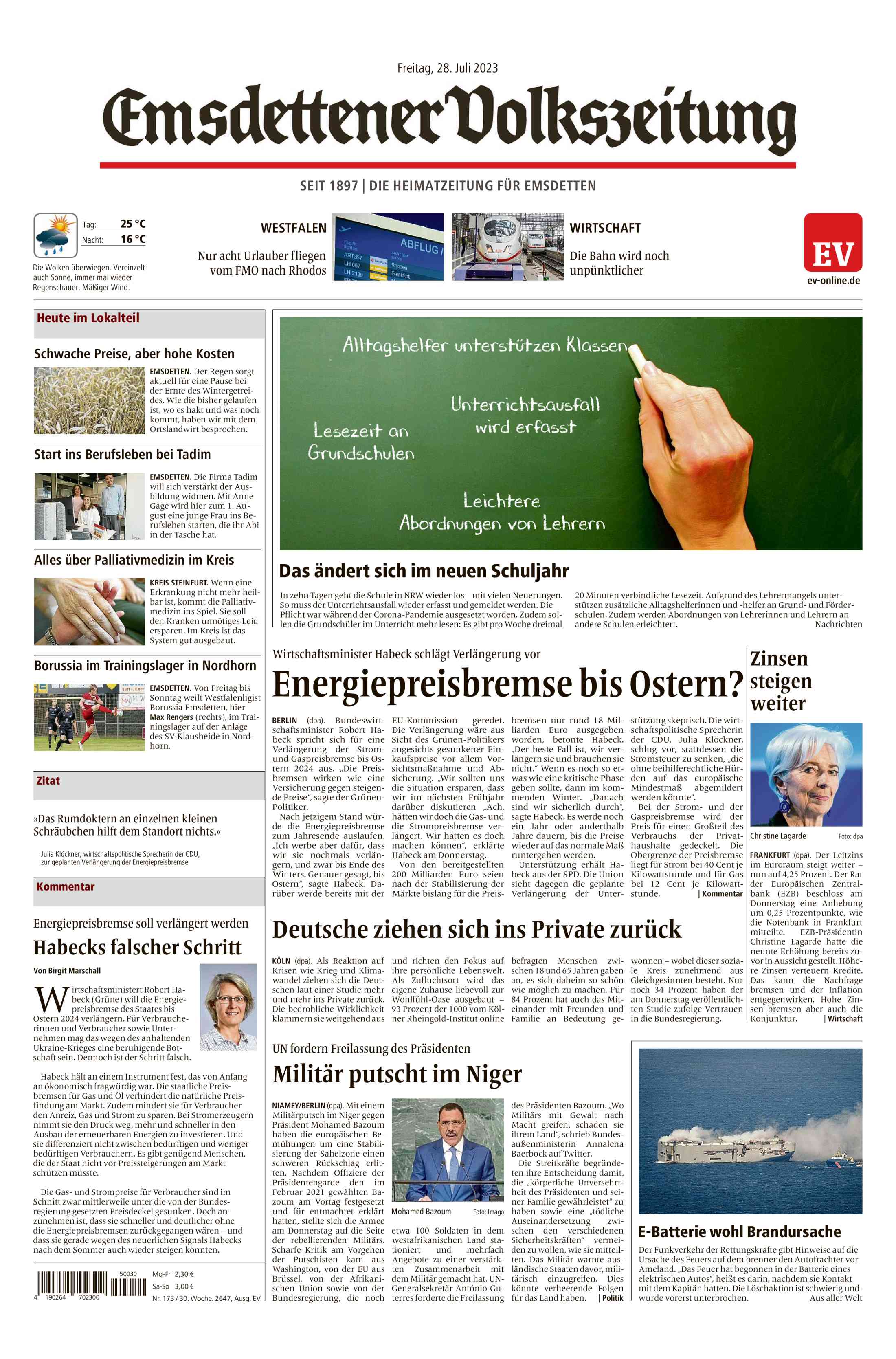 Ausgabe vom 28.07.2023