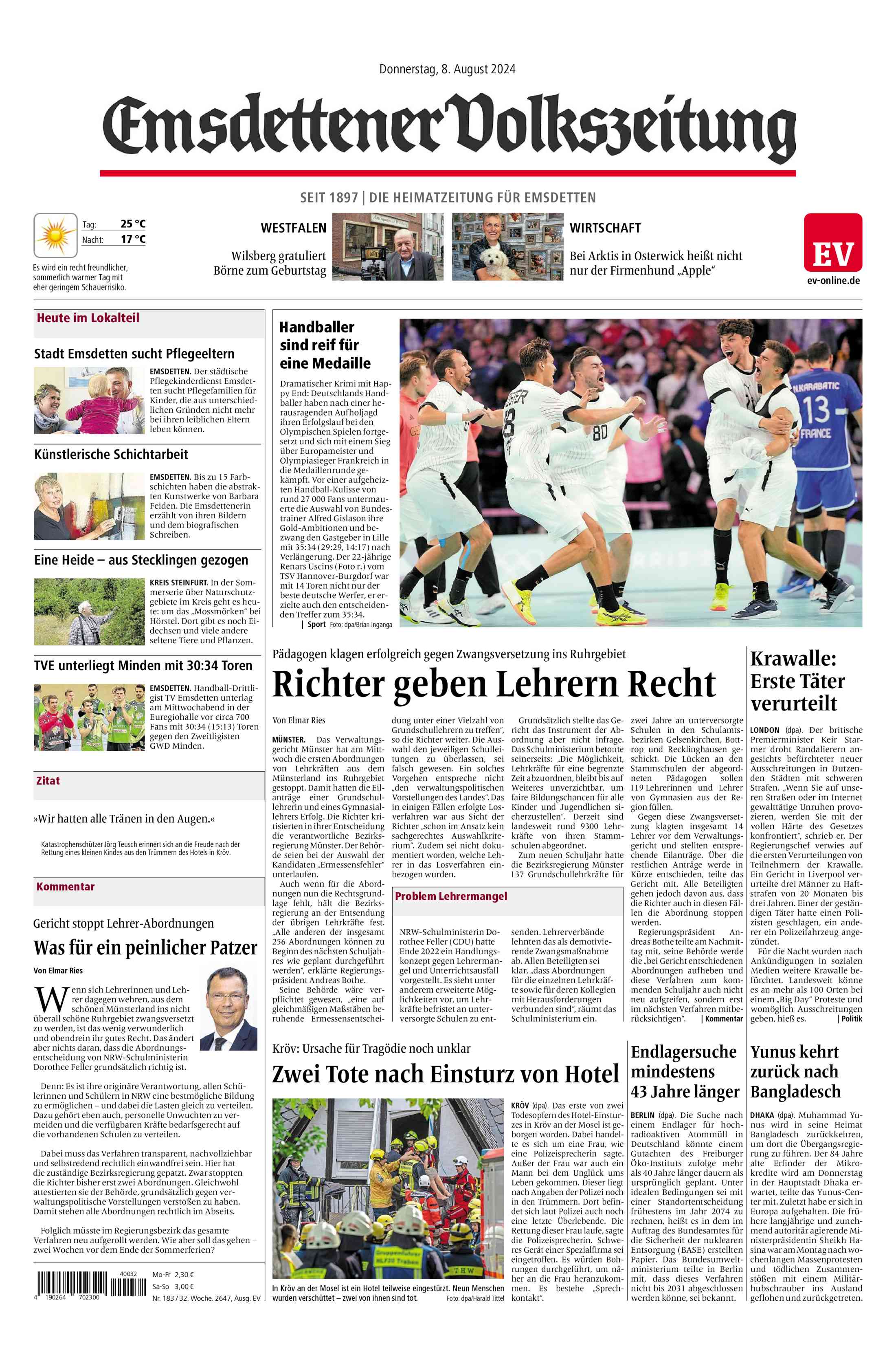Ausgabe vom 08.08.2024