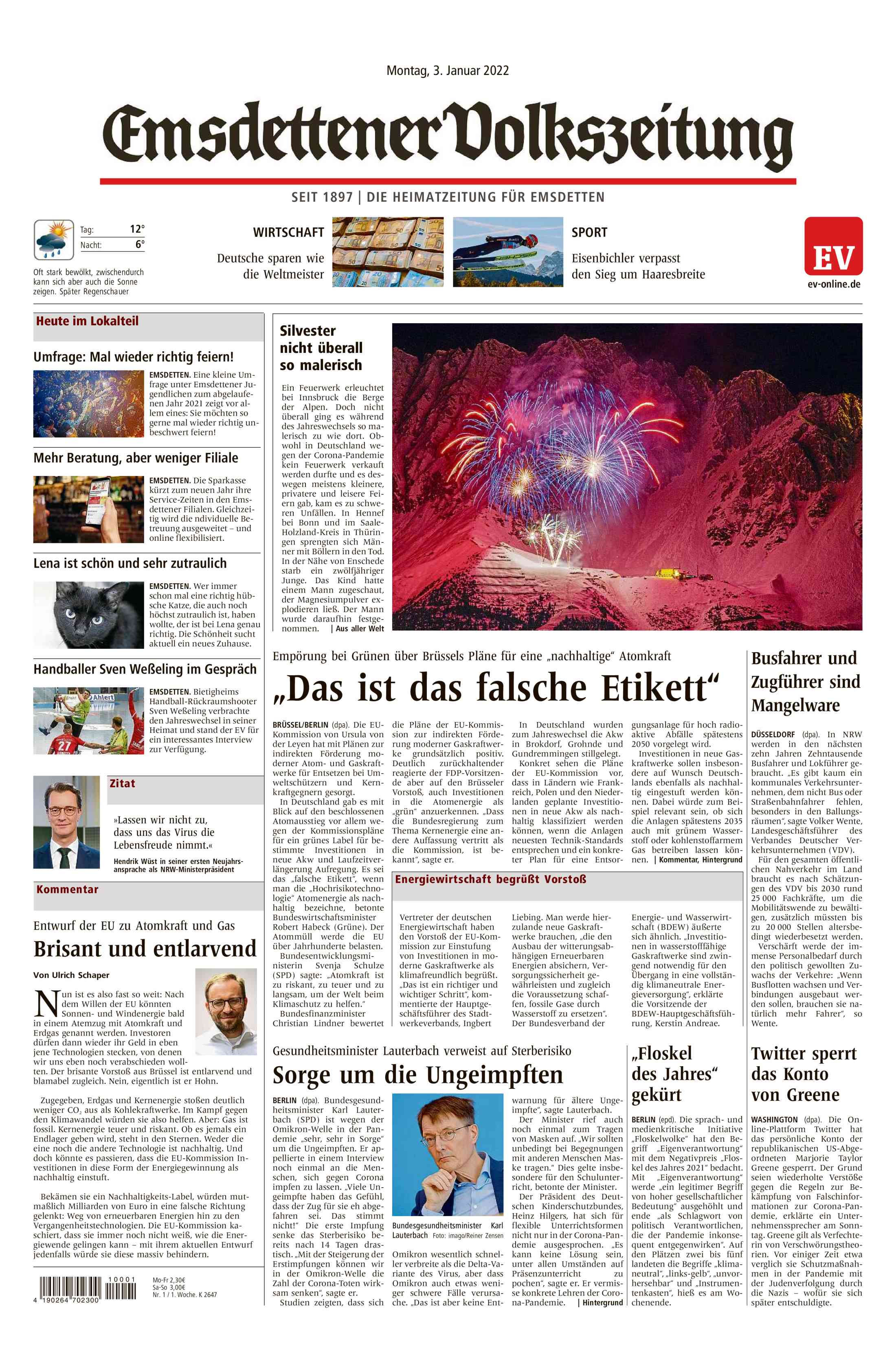 Ausgabe vom 03.01.2022