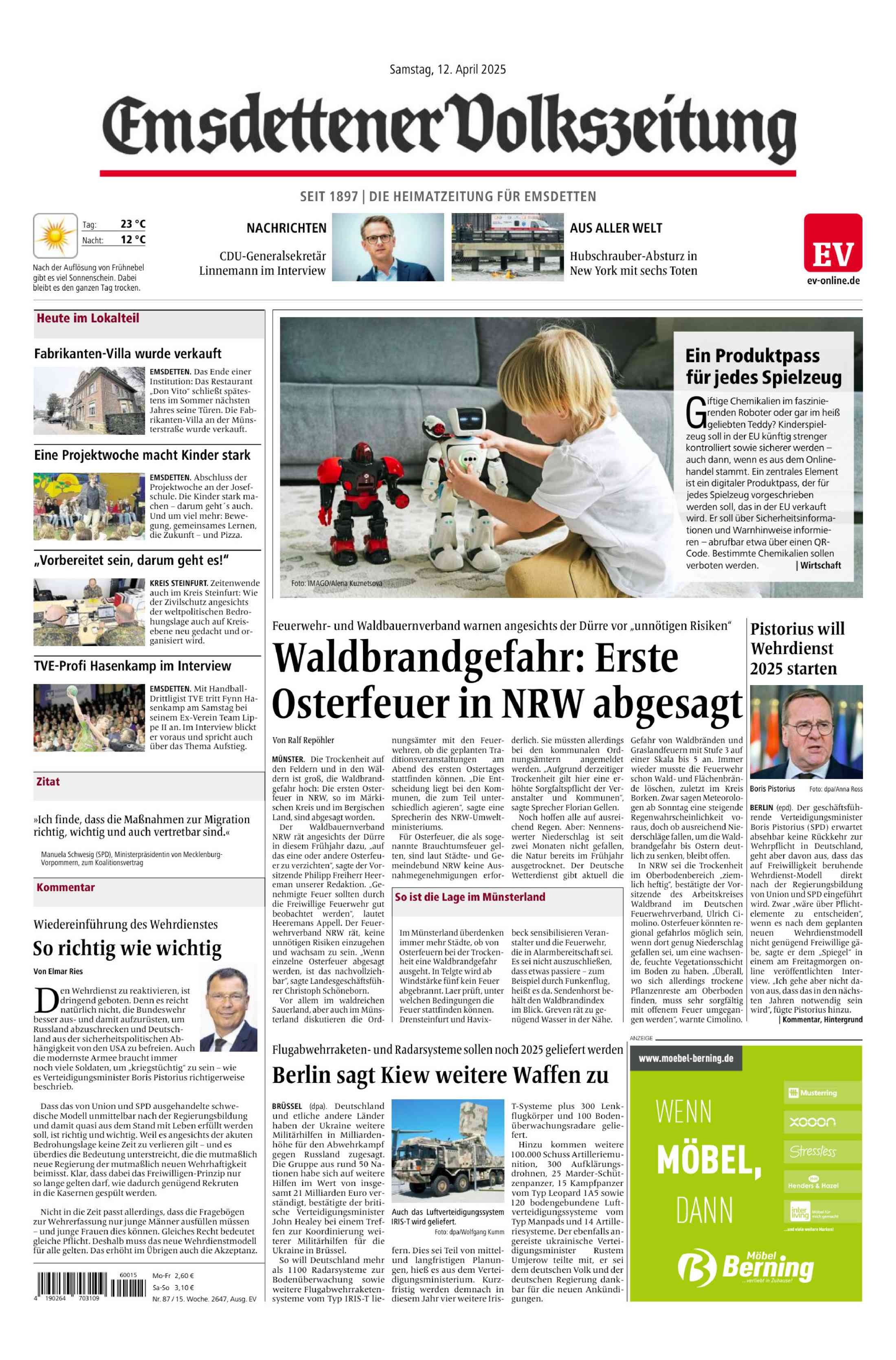Ausgabe vom 12.04.2025