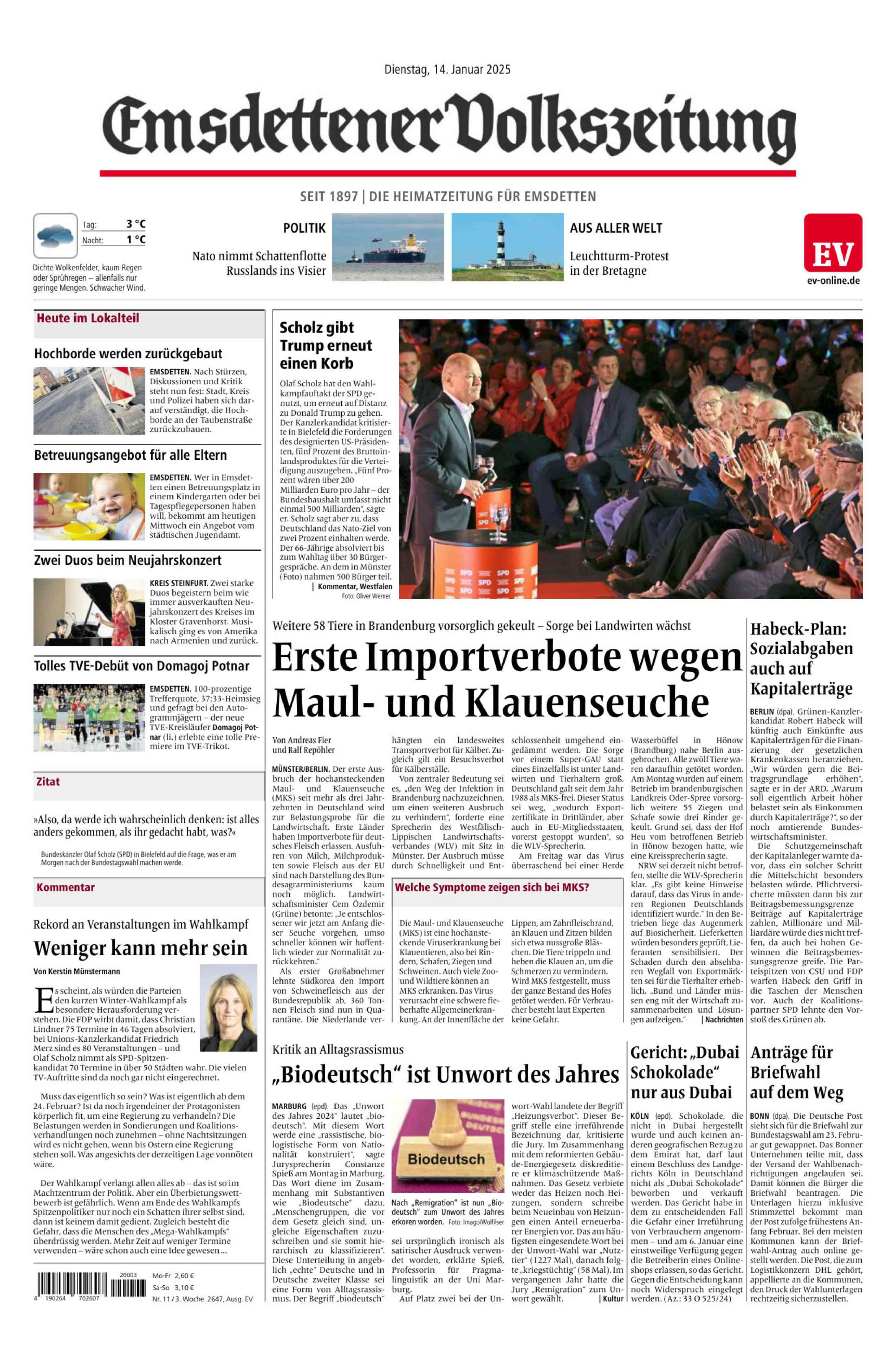 Ausgabe vom 14.01.2025