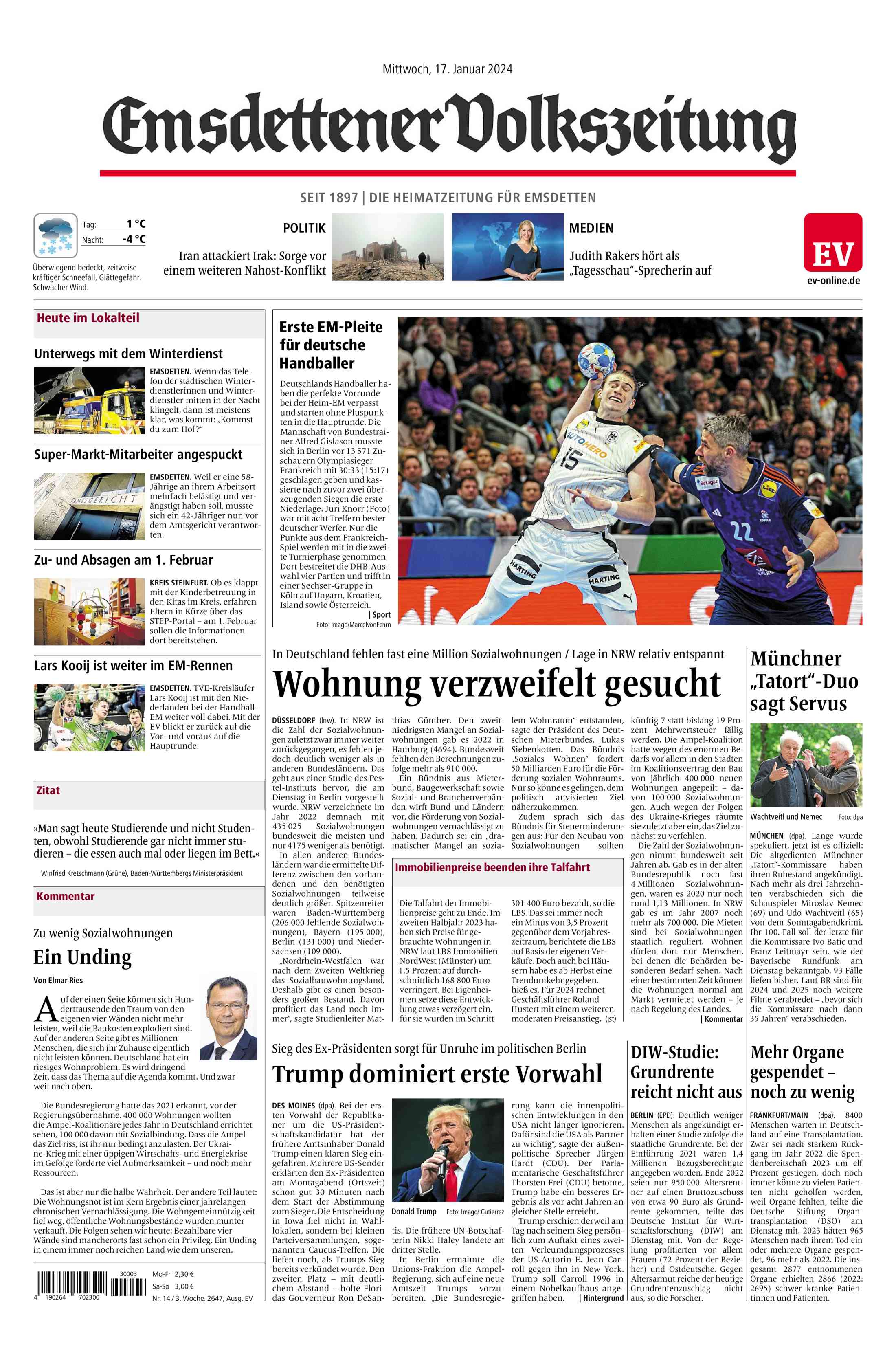 Ausgabe vom 17.01.2024