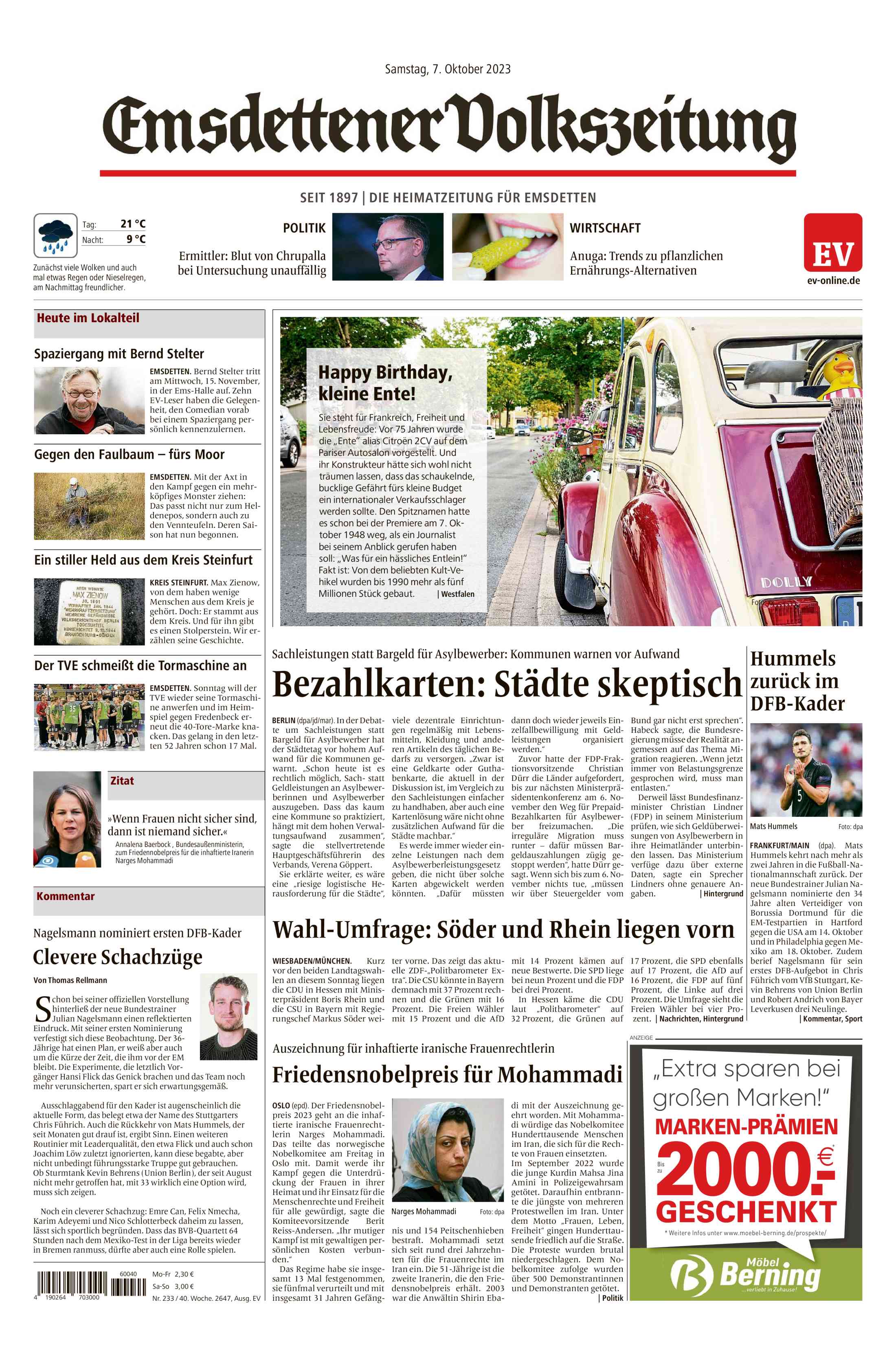 Ausgabe vom 07.10.2023