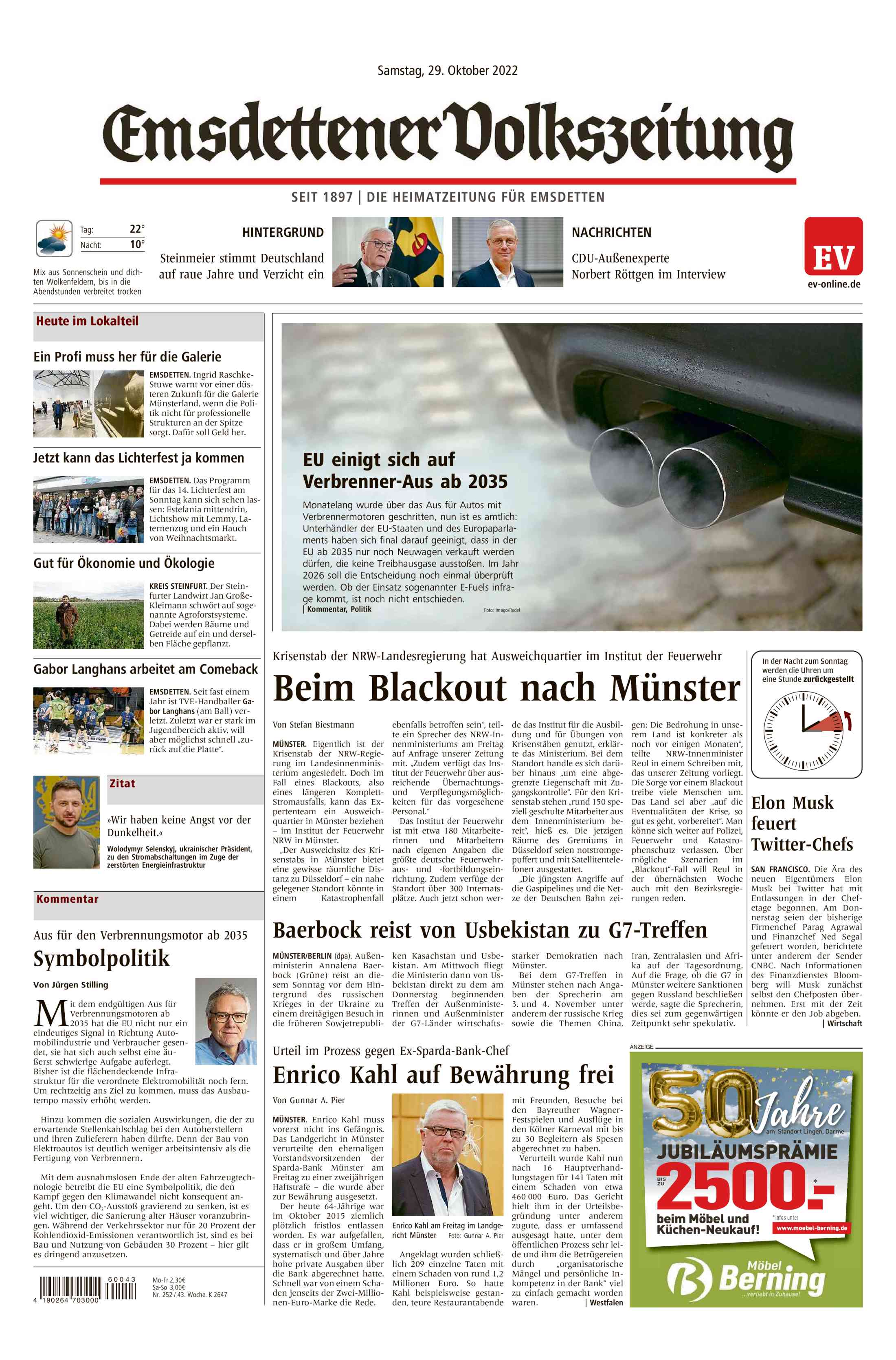 Ausgabe vom 29.10.2022